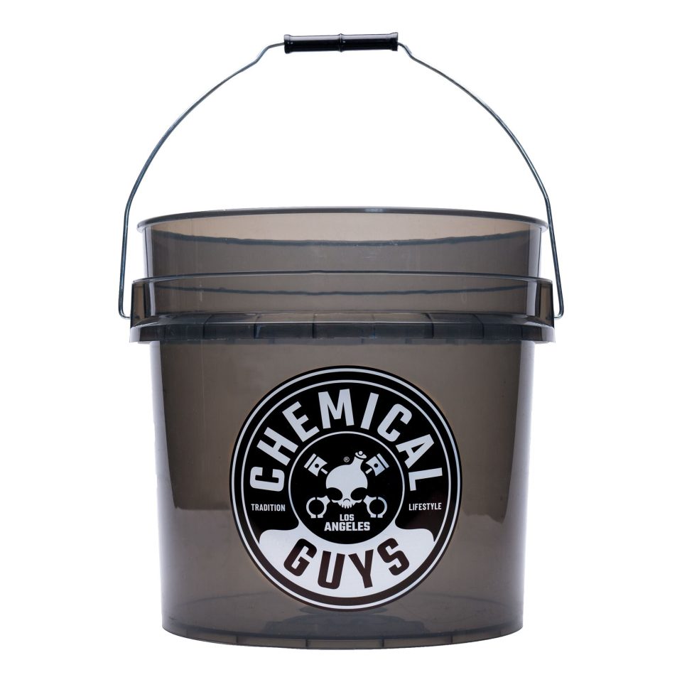Heavy Duty Ultra Clear Detailing Bucket, 4.25 Gal, Smoked Obsidian Black